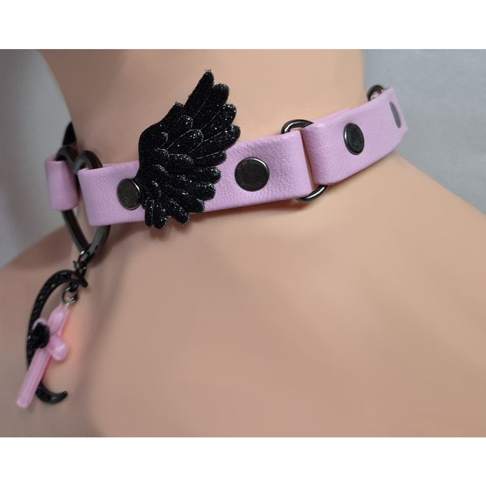 NekoGirl Collars - Angelic baddie handmade Choker - Roze